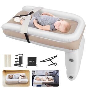 Inflatable Airplane Bed for Kids – Portable Toddler Travel Mattress with Pump
